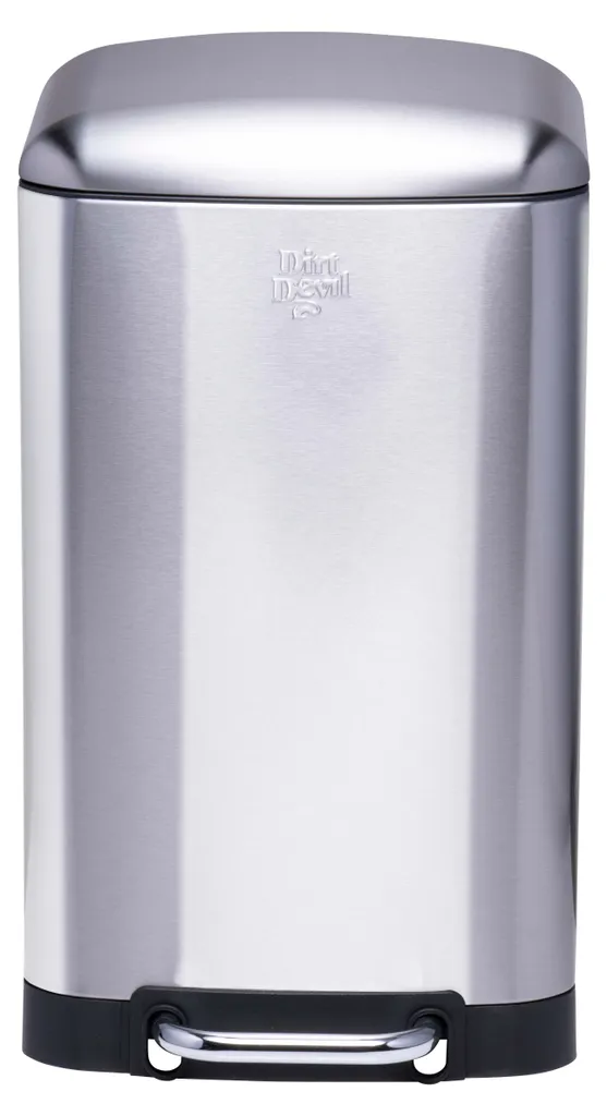 Dirt Devil Poubelle à pédale 20L en acier inoxydable argenté durable