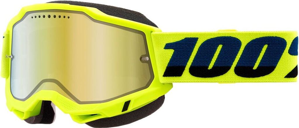 100percent Accuri 2 Snowmobile Offroad-brille Gelb Mirror Gold Gelb Mirror Gold