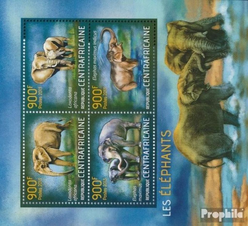 Briefmarken Zentralafrikanische Republik 2013 Mi 4455-4458 Produktbild 