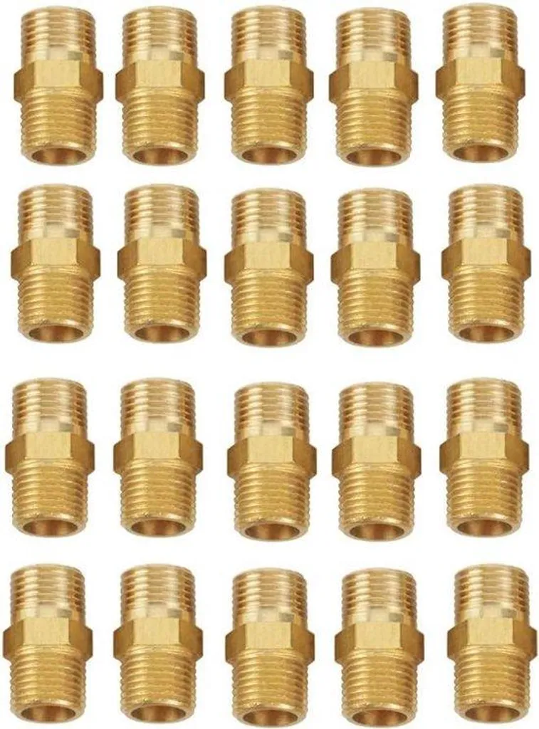 Adaptateur 1/8 BSP en Laiton Robuste, Lot de 20 avec Embouts Multi-Tailles
