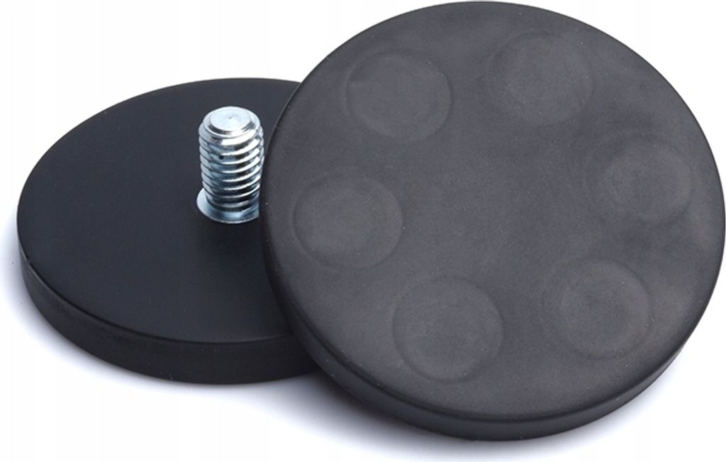 Magnethalter mit UMG 66x23 Gummimantel 3/8" Gewinde 1 Stück, Extrem stark, Magnettafeln, Kühlschränke, Whiteboards, DIY