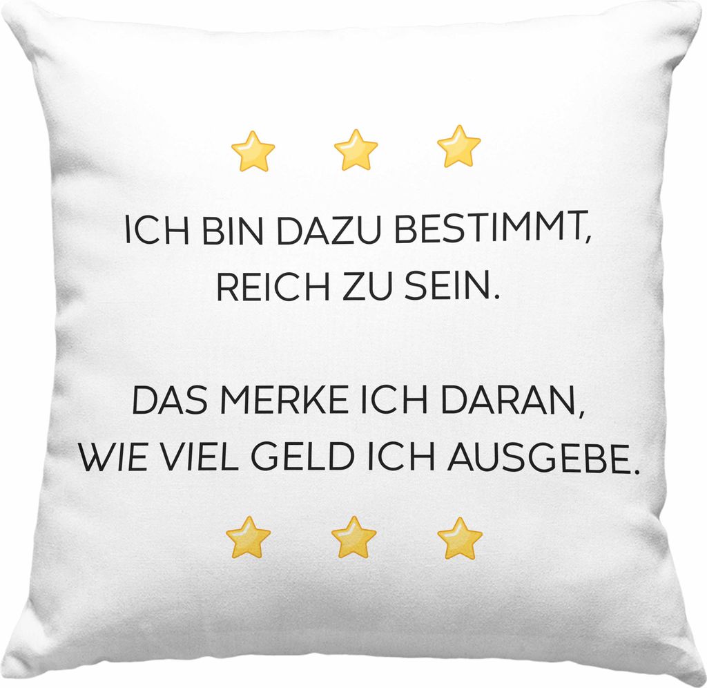 Trendation - Lustige Deko-Kissen mit Füllung 40x40 mit Spruch für Frauen Männer Arbeit Büro Lustig Deko-Kissen mit Füllung 40x40n Becher mit S...