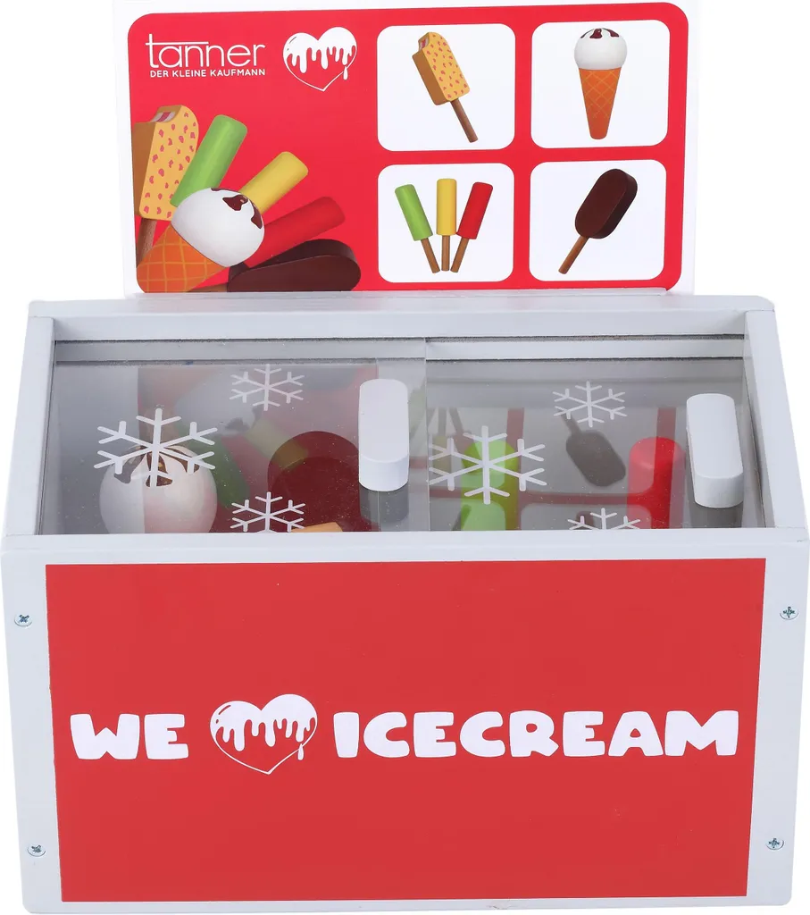 Coffre à Glace pour Cuisine Enfant en Bois Jeu de Rôle Commerçant