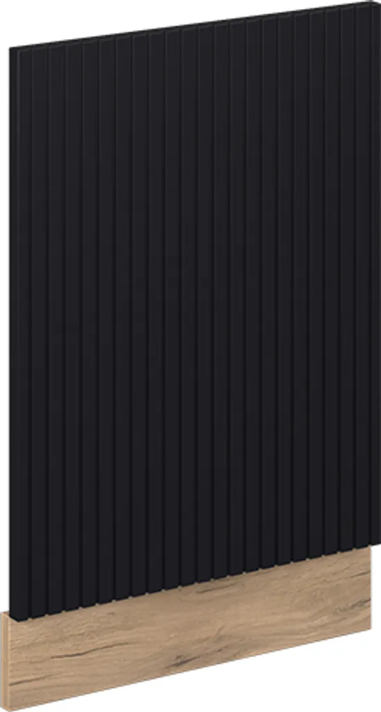 Vicco Pannello frontale Fame-Line, 45 cm senza piano di lavoro, Nero a righe/Quercia dorata