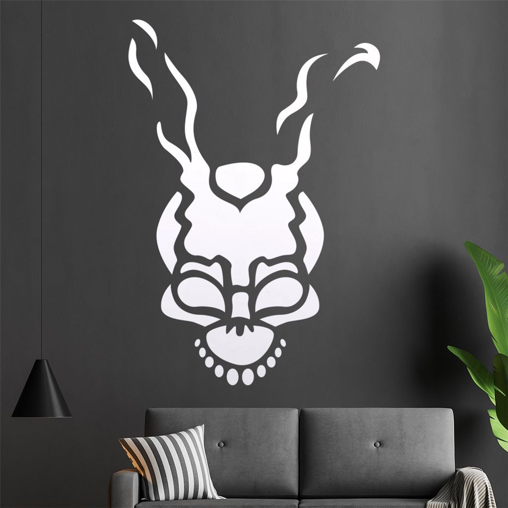 Teufels Schädel Skull Wandtattoo in 6 Größen - Wandaufkleber Wall Sticker - Dekoration, Küche, Wohnzimmer, Schlafzimmer, Badezimmer