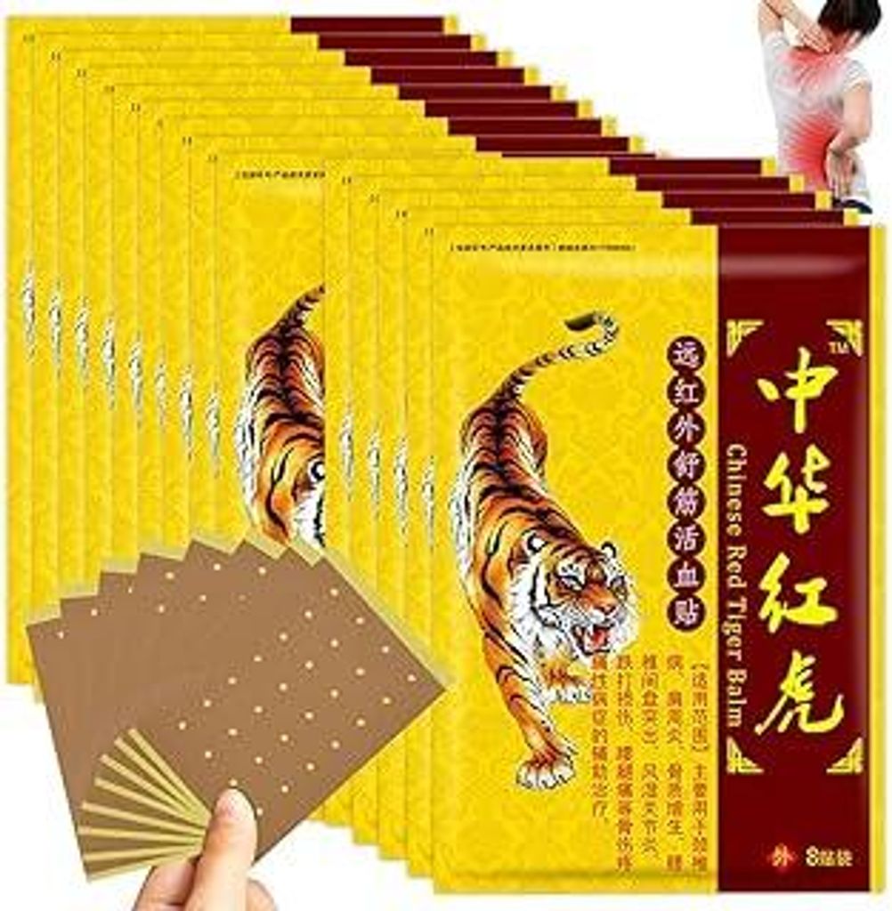 112 Stück Schmerzlinderung Patch, Tiger Soreness Relief Patch, Chinesische Ferninfrarot Pflaste, Selbstklebende Wärmepflaster, Schmerzlinderung P...