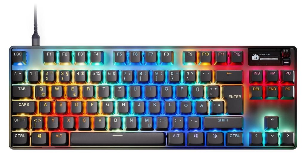 SteelSeries Apex Pro TKL Gen 3 - HyperMagnetic Gaming Tastatur, Farbe:Schwarz