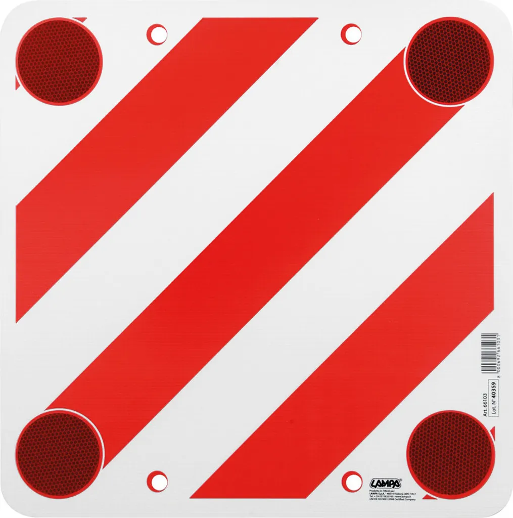Pannello EcoCartel per Carichi Sporgenti - Sicurezza Stradale 50x50cm