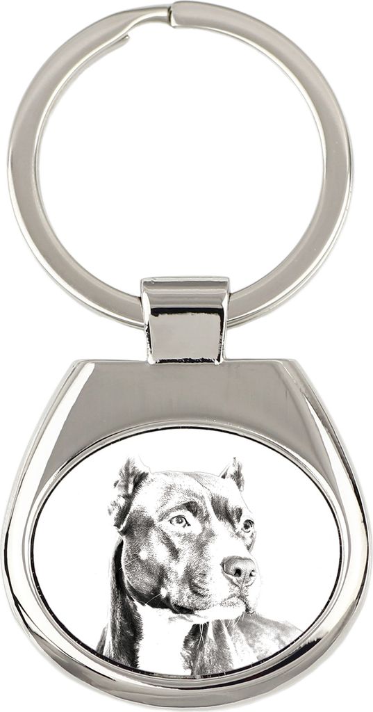 Pit Bull, American Pit Bull Terrier, Pitbull, APBT - Schlüsselanhänger mit Hund, Anhänger mit Aufdruck, personalisierter Anhänger der Marke Art...