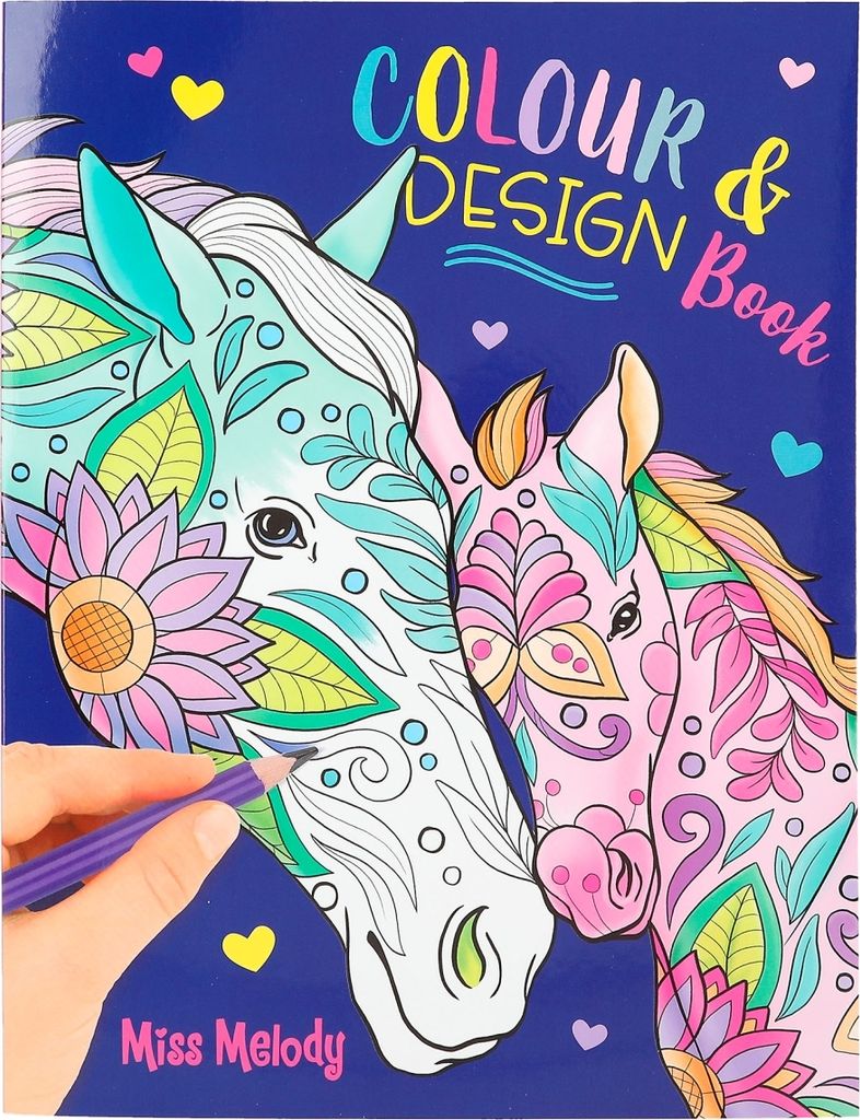 Depesche 12452 Pferd Miss Melody Colour & Design Book Malbuch Kreativbuch