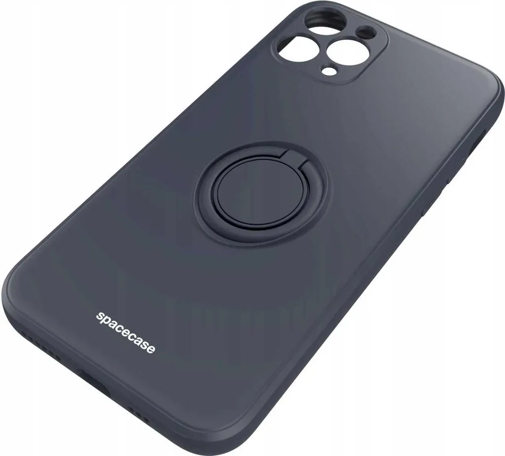 Custodia SPACECASE per iPhone 11 Pro Silicone Nero con Anello Supporto - 4