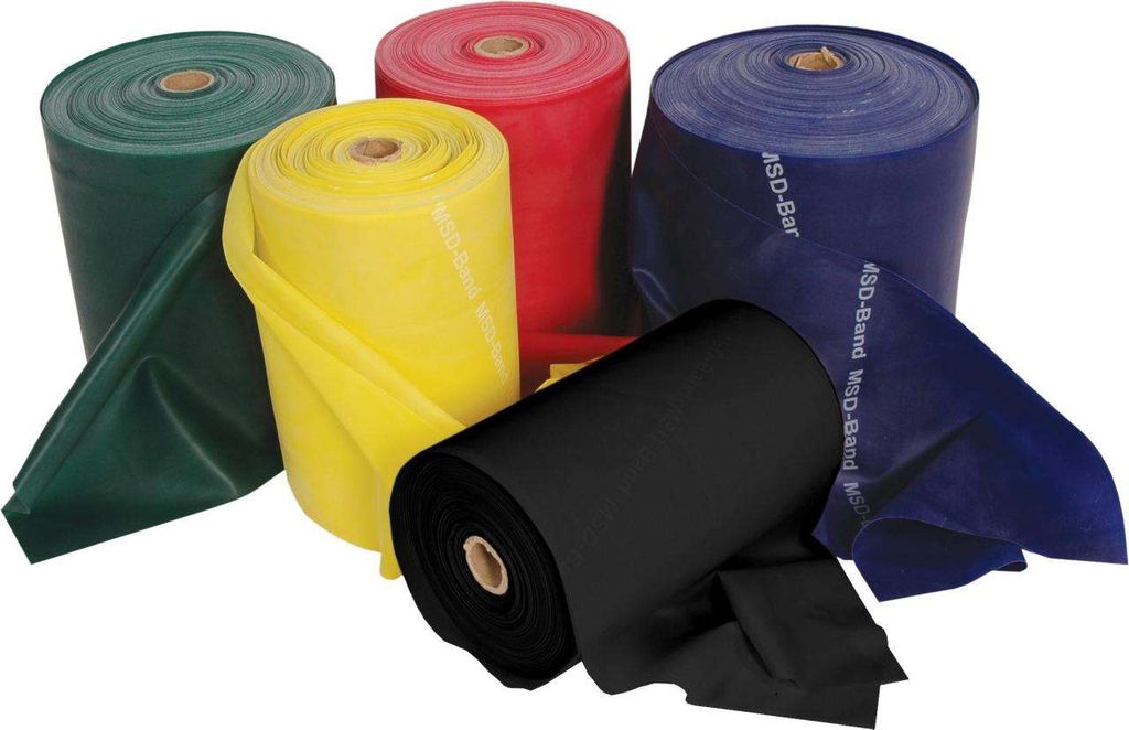 MVS Übungsband Latexfrei 45,5 m Dispenser Box Leicht / Yellow 1 Stück