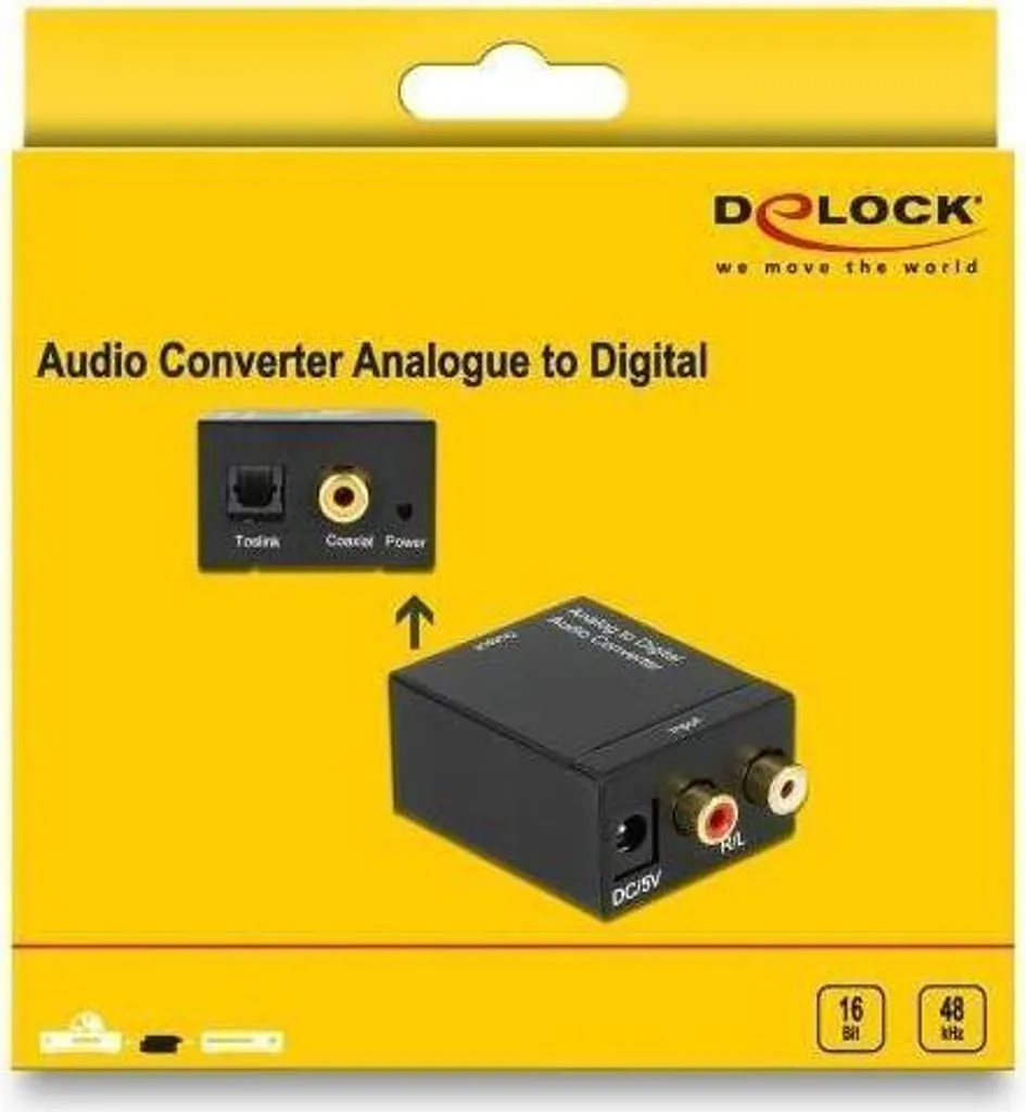 Adaptateur Audio Analogique vers Numérique Stéréo RCA et Optique SPDIF