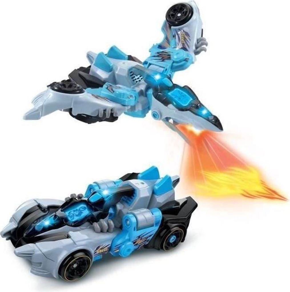 VTech Switch & Go Dinos Steel der Super-Pterodaktylus, Rennwagen, +60 Sätze, Soundeffekte, Rote LED