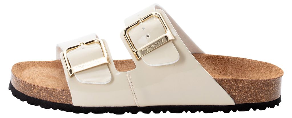 Tamaris Damen Pantolette, beige(nudepatent (253)), Gr. 36
