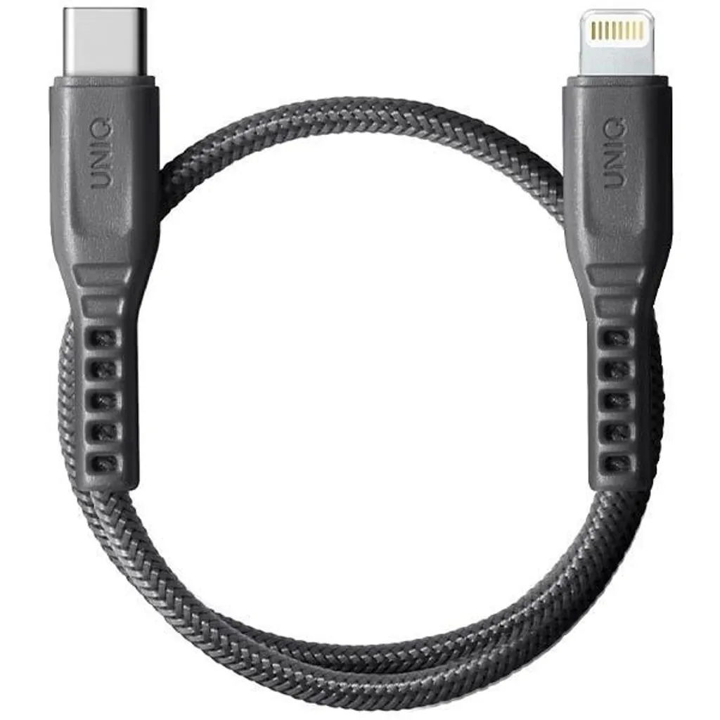 Cavo Uniq Flex 18W USB-C Lightning 30cm - Nylon Grigio MFi Certificato PD