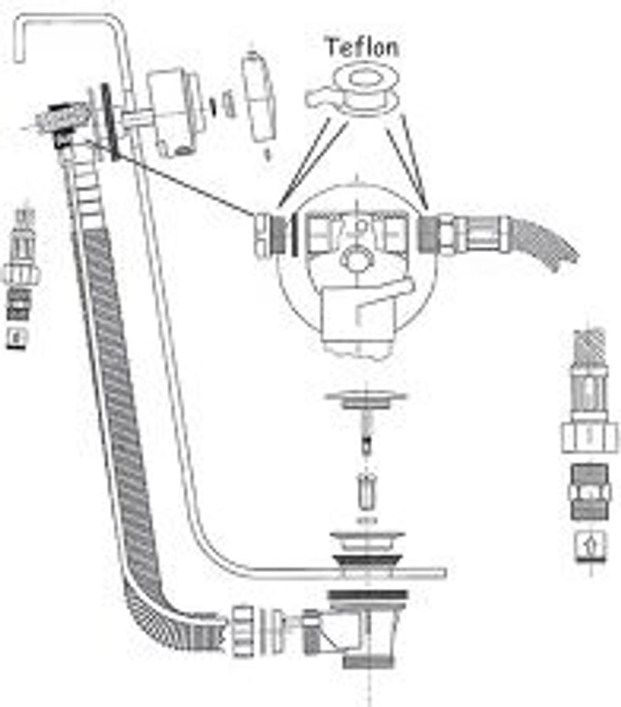 IDEAL STANDARD T6492AA Ab- und Überauf, mit Zulauf, Chrom