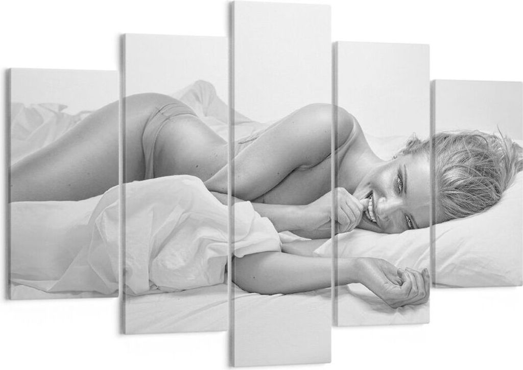 Bild auf Leinwand - Leinwandbild - Weiblich mode modell posieren - 150x100cm - Wand Bild - Wanddeko - Leinwanddruck - Bilder - Kunstdruck - Leinwan...