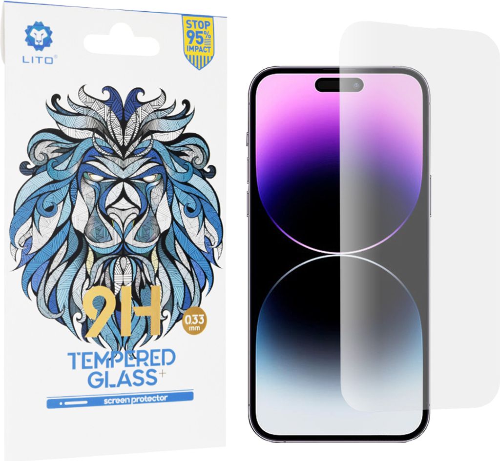LITO 2.5D 9H Gehärteter Glas Classic Displayschutzfolie für Apple iPhone 14 Pro Max - Transparent