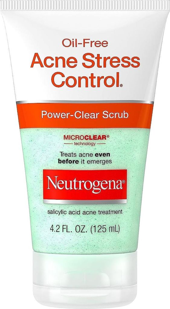 Gesichtsgel, Neutrogena, Akne-Stress-Kontrolle, Peeling-Effekt gegen Hautausschläge, mit 2% Salicylsäure, ölfrei, 125ml