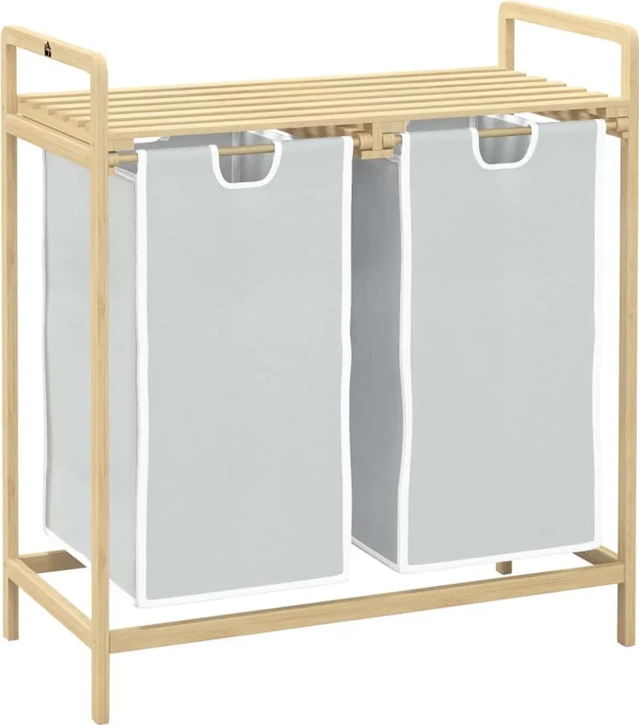 Panier à Linge pour Salle de Bain Petit Espace avec Double Tri Intégré