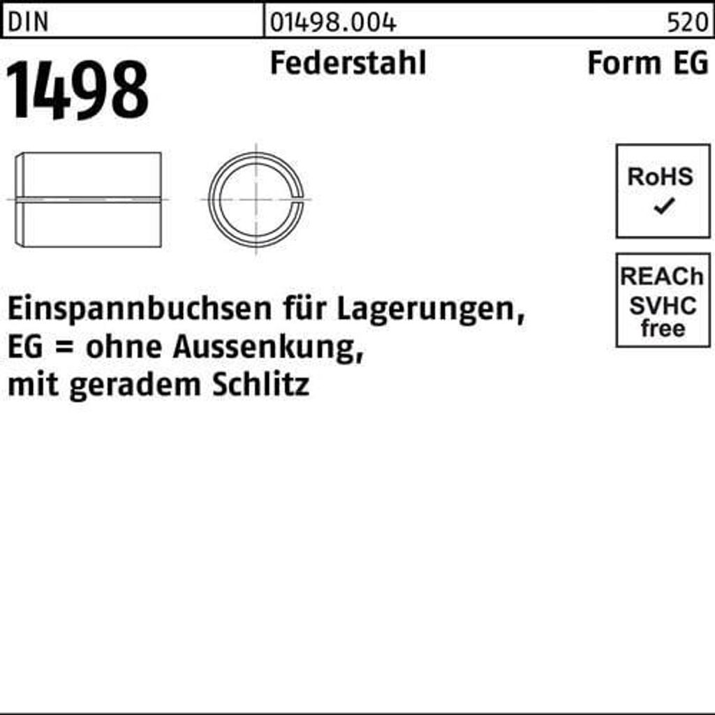 Reyher Einspannbuchsen DIN 1498 FederSt. EG 16/20x20 (1 Stück)