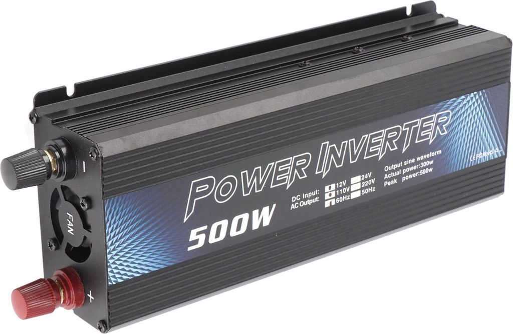 Auto-Wechselrichter Sinus-Wellen-Wandler mit USB-Anschluss Kühlung Lüfter 500W DC 12V zu AC