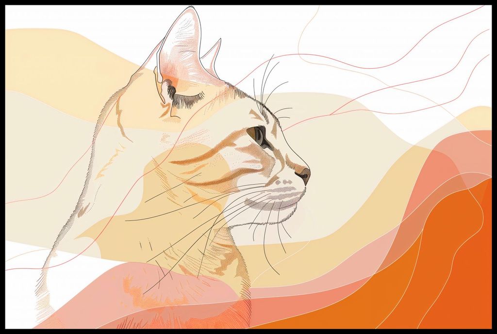 Plakat 91,5x61cm Zartes Katzenprofil