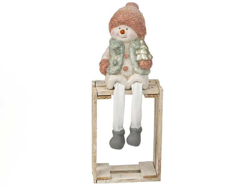 Mel-O-Design 7993 Schneemann zartgrün stehend mit Produktbild 