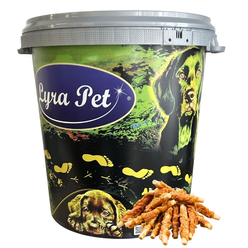 5 kg Lyra Pet® Kaustangen mit Hühnerbrust in 30 L Tonne Produktbild 