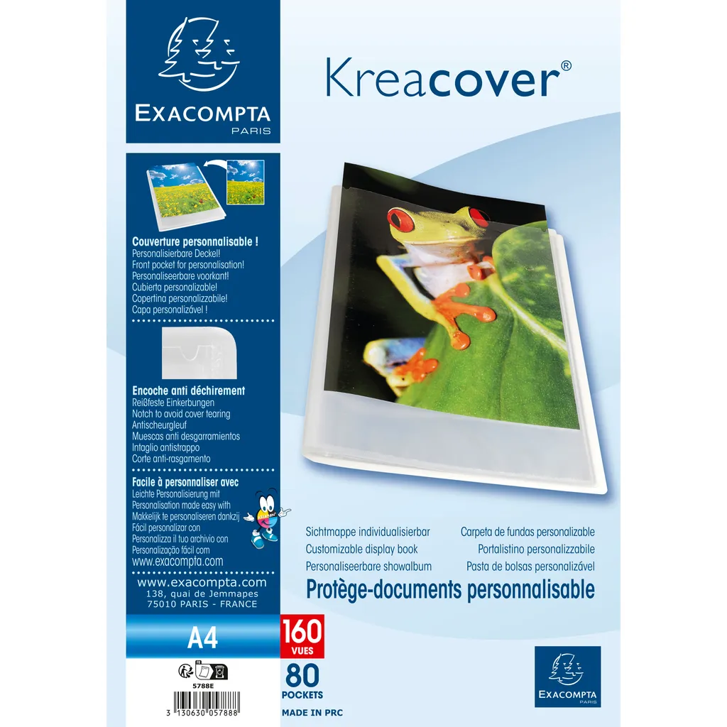 Porte-vues A4 Incolore Exacompta 160 Vues en Polypropylène - Lot de 8 - 7