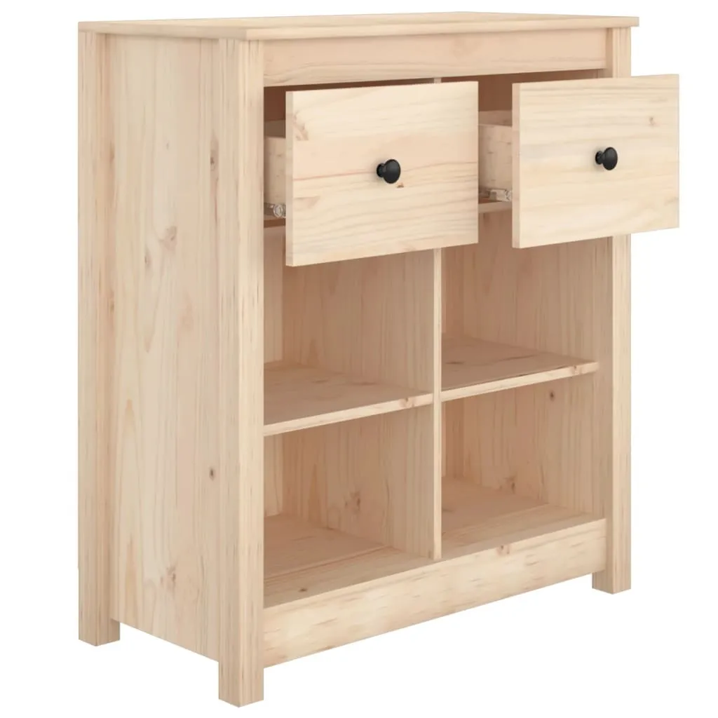 Madia in Pino Massiccio vidaXL 70x35x80 cm - Mobile Salvaspazio - 6