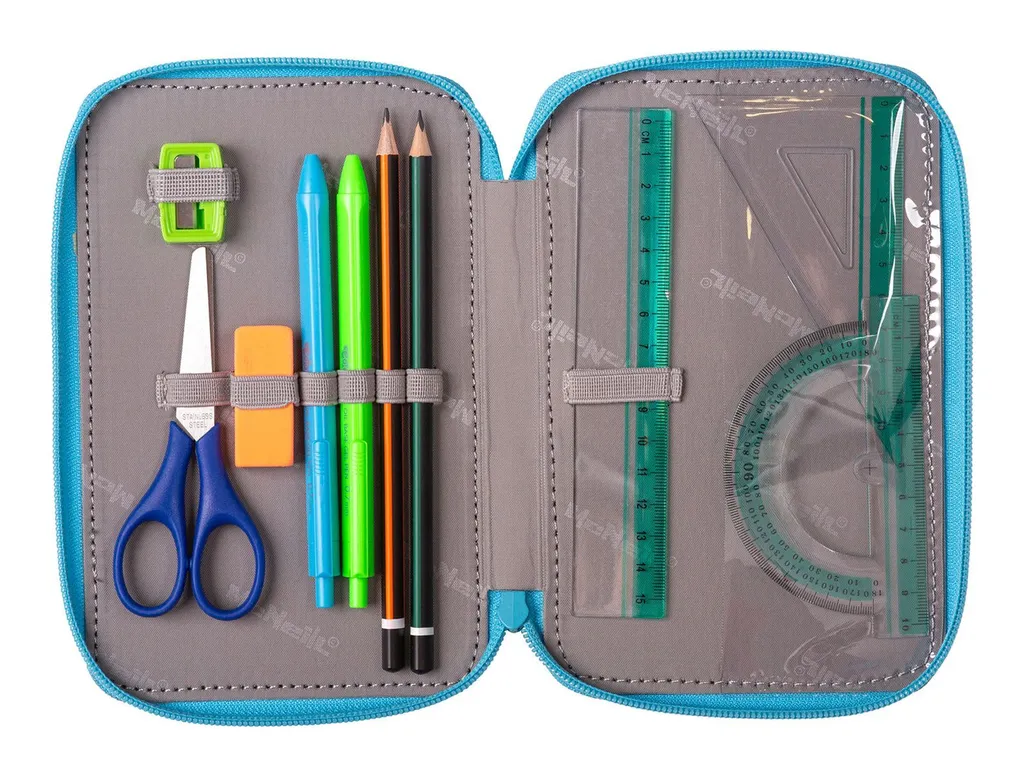 McNeill Trousse à Crayons Bubble Bleu Clair avec Trois Compartiments - 3