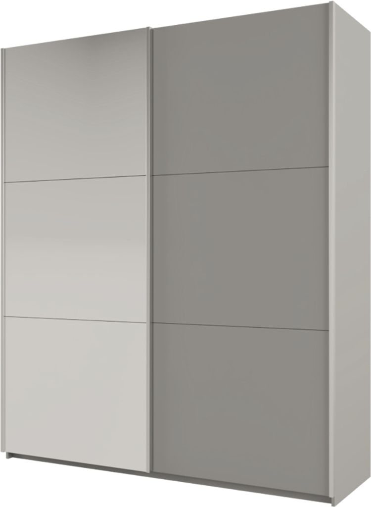 Schwebetürenschrank Katania 200, 2 Türen Kleiderschrank mit 1 Spiegel, Moderne Garderobe, Schrank in Größe: 200 x 244 x 65 cm
