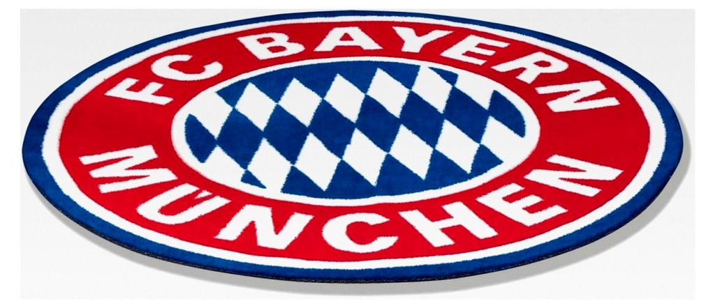 Fan-Teppich - Logo - Rund - Plus Aufkleberkarte Grüße FCB