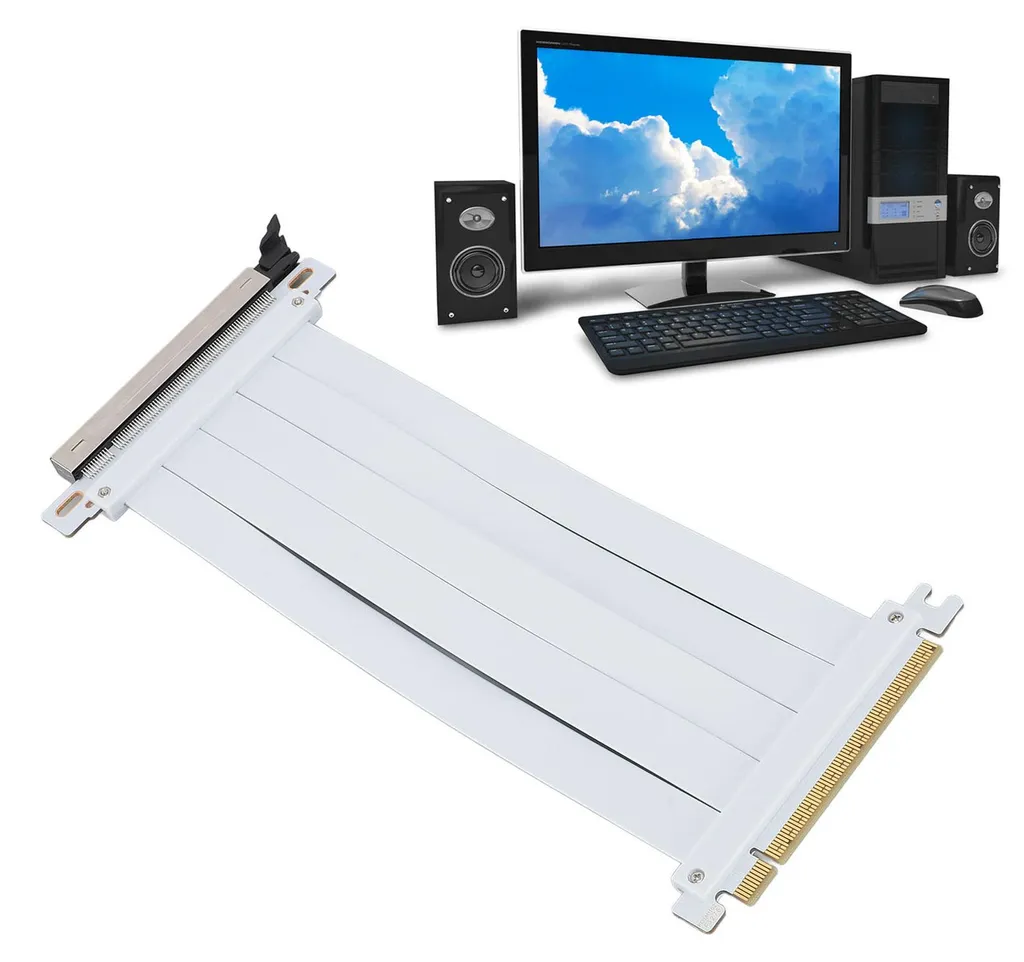 Câble Riser PCIe 4.0 x16 pour Montage Vertical GPU dans Boîtier Gaming - 5