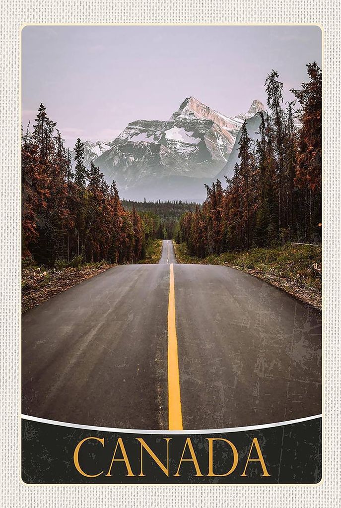 vianmo Holzschild 18x12 cm California Amerika USA Wald Gebirge Bildmotiv Reisemotiv Abenteuer Reisen