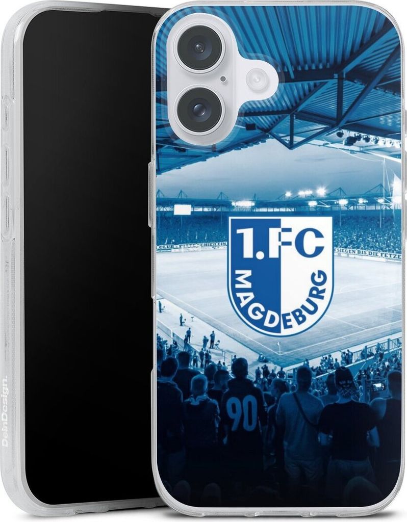 DeinDesign Handyhülle für Apple iPhone 16 Plus Silikon Hülle Case Smartphone Schutzhülle Stadion 1. FC Magdeburg 1. FCM