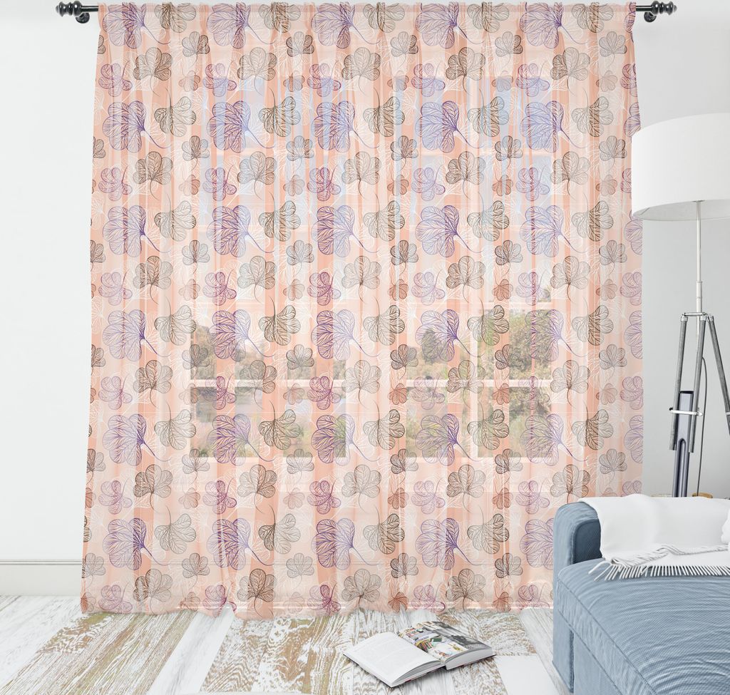 ABAKUHAUS Blumen Wandteppich, Wald Blätter Künstlerisches Mutter Natur Wachstum Herbstlaub Hand gezeichnet, Wohnzimmer Schlafzimmer seidiges Sati...