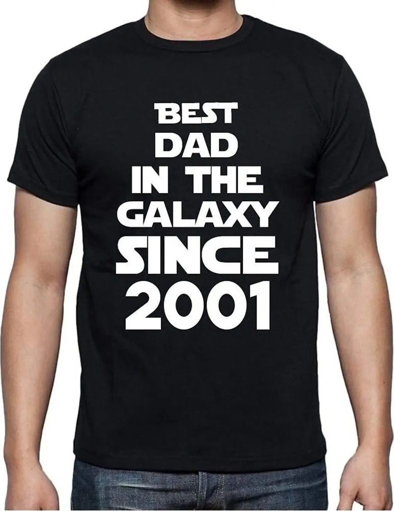 Herren Grafik T-Shirt Der beste Vater der Galaxis seit 2001 – Best Dad in the Galaxy Since 2001 – Geschenk 23. Geburtstag Jahrestag 23 Jahre Ju...