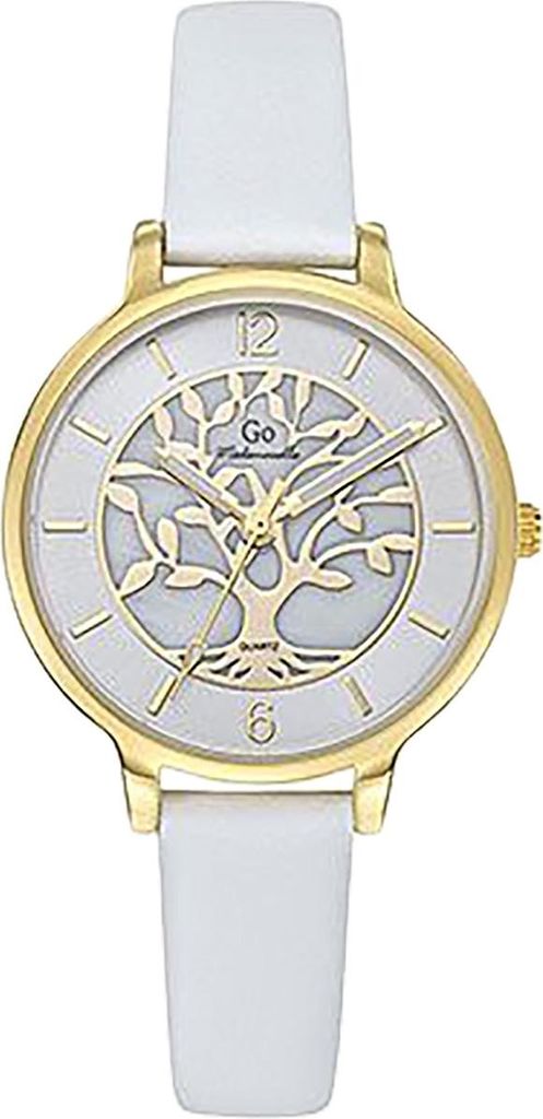 Girl Only Damen Quarz Uhr Weiß Lederarmband Mademoiselle Lebensbaum Motiv UGO699524