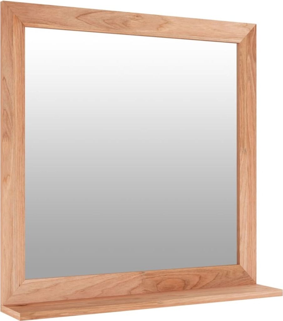 "Winter Sale" Wandspiegel - Braun Wandspiegel 55x55cm Massivholz Nussbaum DE8757008