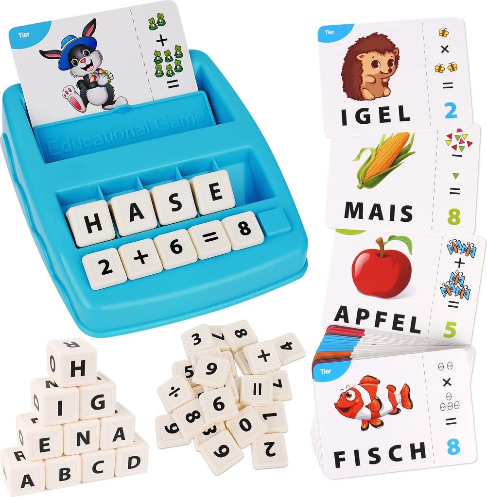 Joozmui Geschenk Mädchen 3 4 5 6 7 8 Jahre, Buchstaben Lernen Spielzeug ab 3-8 Jahre Junge Spiele, kinderspielzeug ab 3-6 Jahre Geburtstagsgeschenk