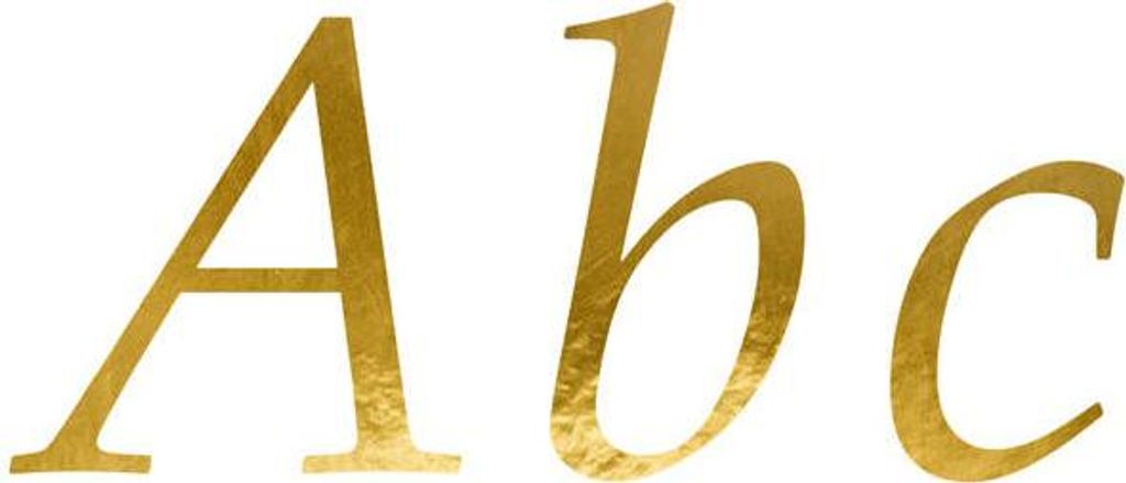 Buchstaben Aufkleber 5 Bögen - 143 Buchstaben 25 Zeichen Sticker Gold