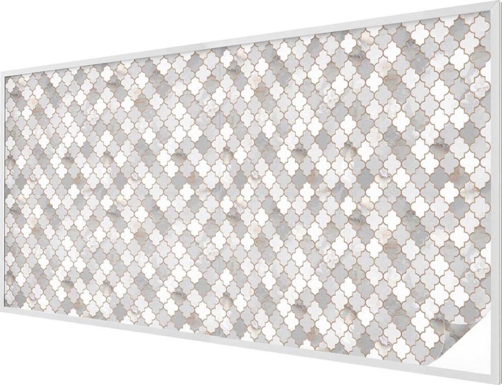 Buntglas Fensterfolie – 200x100 cm – Stained-Glass Design – blickdichte dekorative Sichtschutzfolie – selbstklebend, UV-Schutz – Geometri...