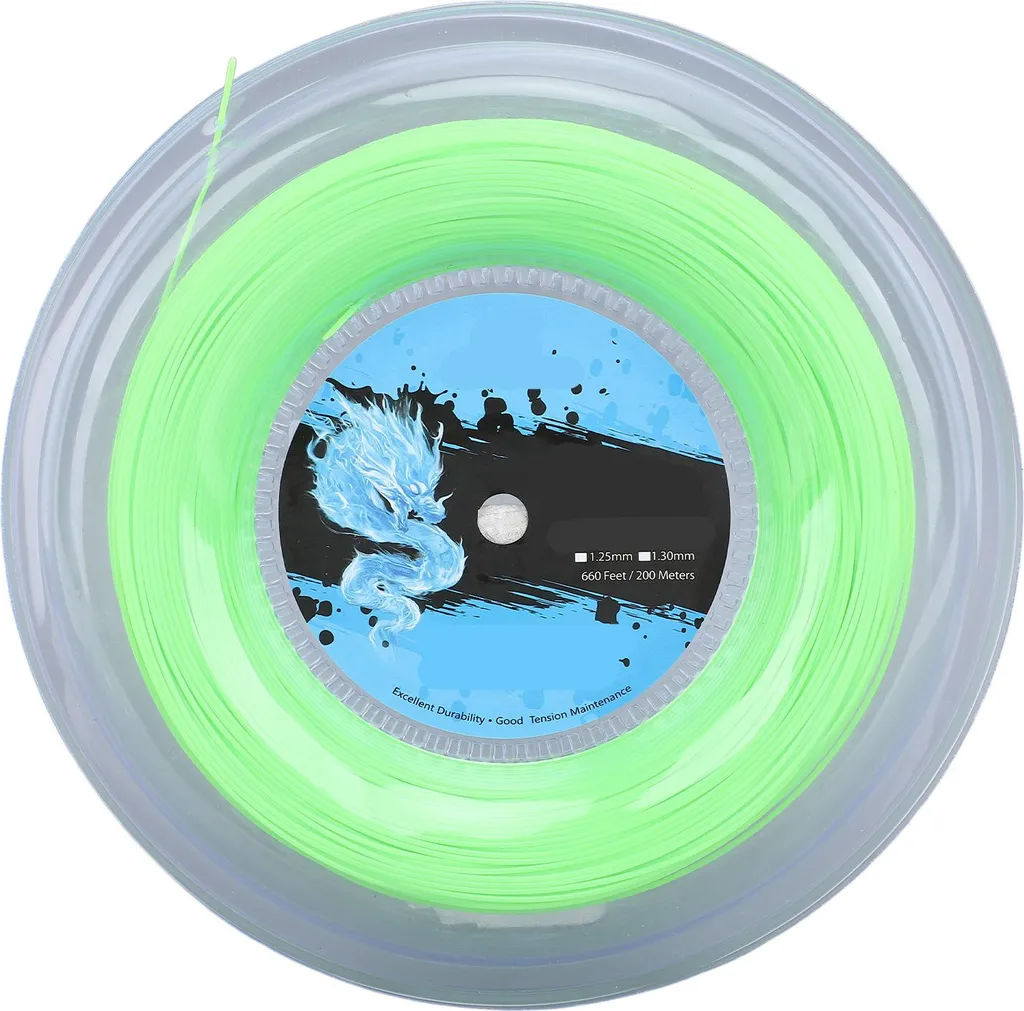 Cordage tennis durable 200m polyester vert fluo contre la casse