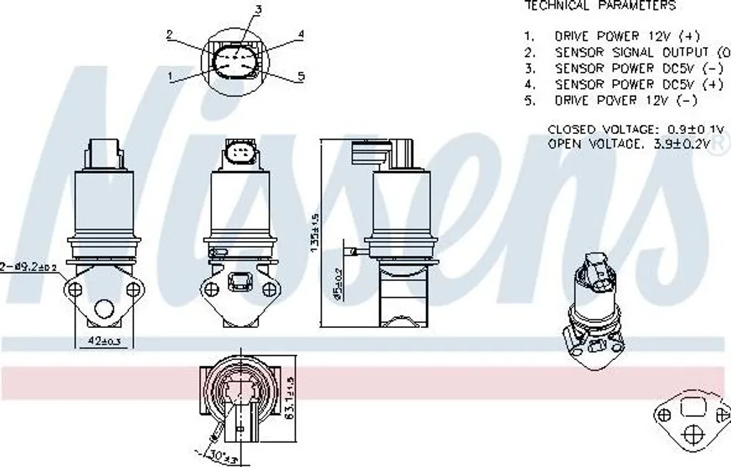 Vanne de Recirculation Gaz Échappement NISSENS pour Seat Leon 1.6 1.8