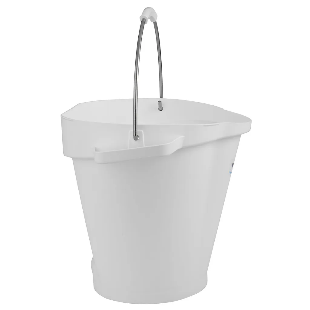 Seau Vikan 20L blanc robuste et empilable avec bec verseur intégré 5 - 2