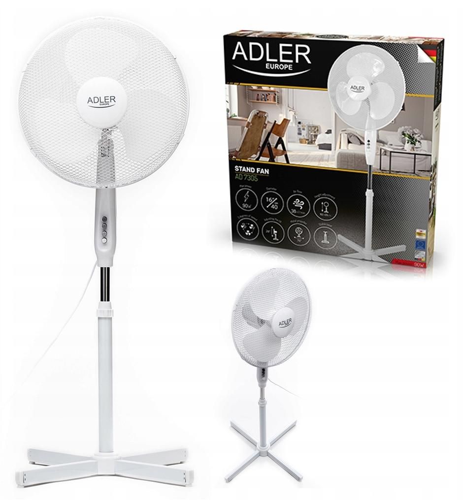 Adler AD 7305, Biały, Podłoga, 51 dB, 40 cm, 90°, 55 W Zdjęcie produktu 