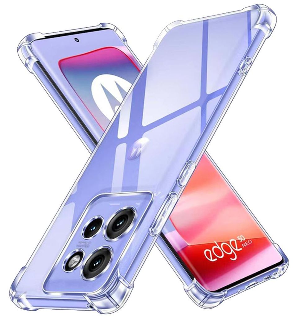 Techsuit Shockproof Back Cover Hülle für Motorola Edge 50 Neo - Transparent